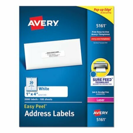 AVERY DENNISON LABEL, ADRS, 1X4, 20/SH 5161